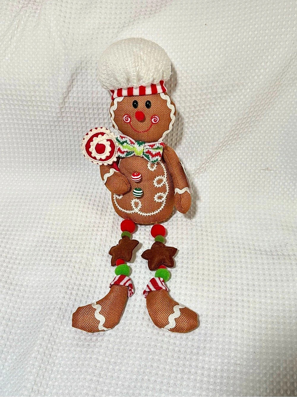 Gingerbread Chef Holiday Decor Brown & Red with tag noted flaws